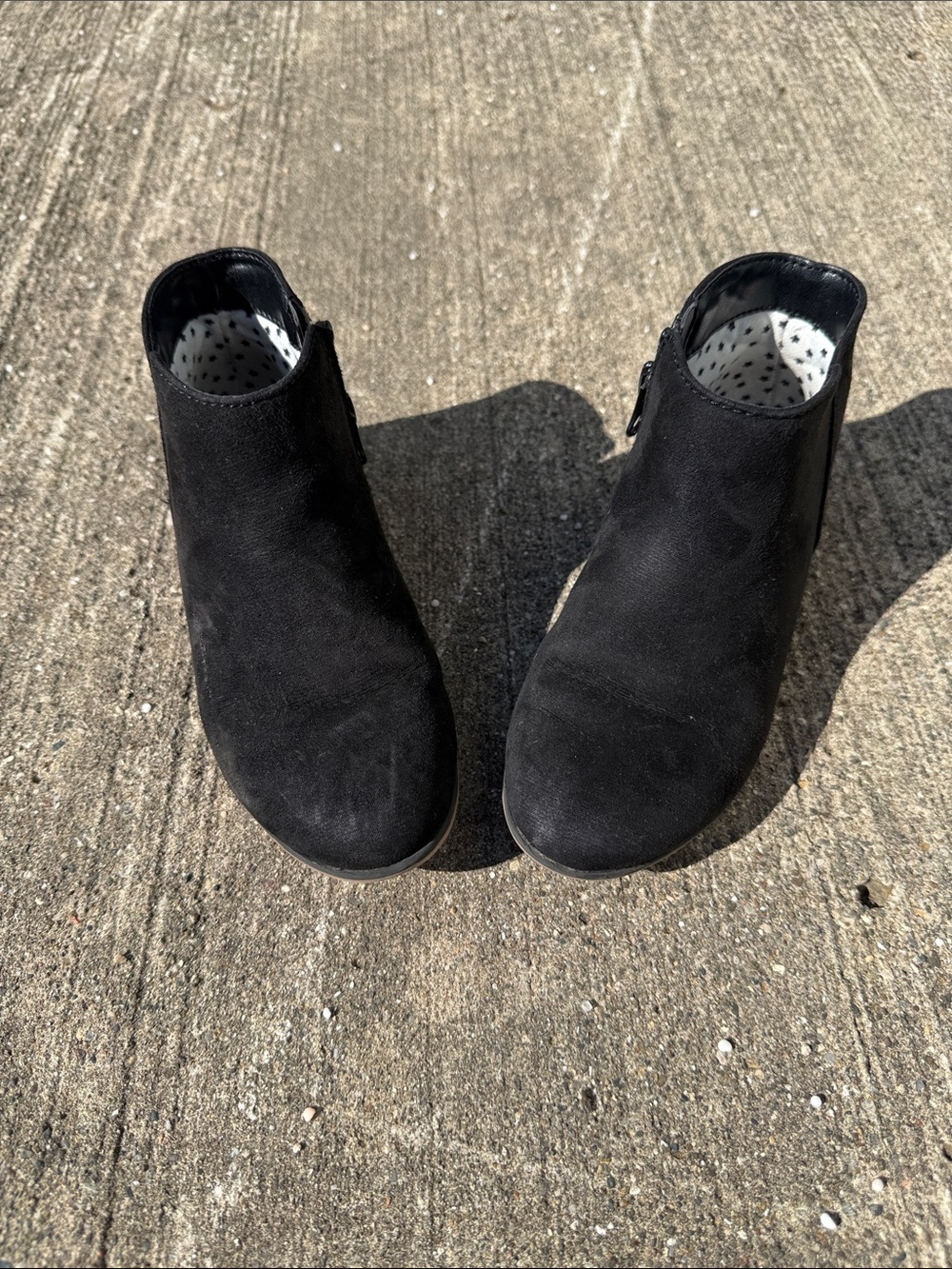 Black Suede Ankle Boots cat and jack size 13
